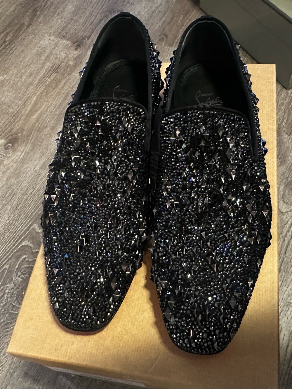 Christian Louboutin Men's Black beaded limited edition Dress Shoes